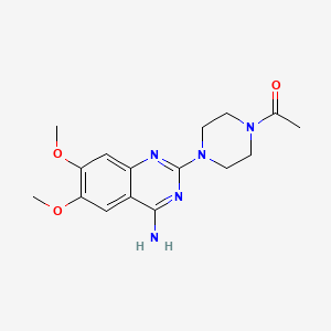 molecular formula C16H21N5O3 B11076371 1-[4-(4-Amino-6,7-dimethoxyquinazolin-2-yl)piperazin-1-yl]ethanone 