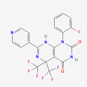 1-(2-fluorophenyl)-7-(pyridin-4-yl)-5,5-bis(trifluoromethyl)-5,8-dihydropyrimido[4,5-d]pyrimidine-2,4(1H,3H)-dione