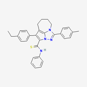 4-(4-ethylphenyl)-1-(4-methylphenyl)-N-phenyl-5,6,7,8-tetrahydro-2,2a,8a-triazacyclopenta[cd]azulene-3-carbothioamide