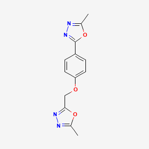 2-Methyl-5-{4-[(5-methyl-1,3,4-oxadiazol-2-yl)methoxy]phenyl}-1,3,4-oxadiazole