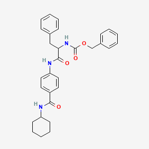 molecular formula C30H33N3O4 B11076432 Nalpha-[(benzyloxy)carbonyl]-N-[4-(cyclohexylcarbamoyl)phenyl]phenylalaninamide 