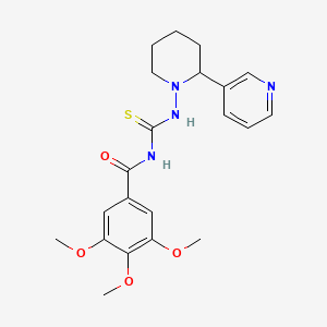 3,4,5-trimethoxy-N-((2-(pyridin-3-yl)piperidin-1-yl)carbamothioyl)benzamide