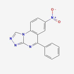 molecular formula C15H9N5O2 B11076471 7-Nitro-5-phenyl-[1,2,4]triazolo[4,3-a]quinazoline 