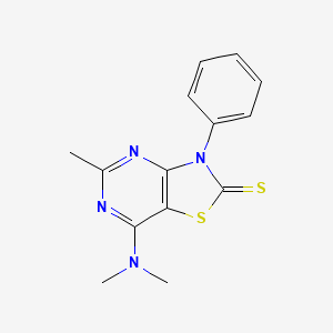 7-(dimethylamino)-5-methyl-3-phenyl[1,3]thiazolo[4,5-d]pyrimidine-2(3H)-thione