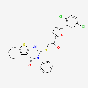 2-({2-[5-(2,5-dichlorophenyl)furan-2-yl]-2-oxoethyl}sulfanyl)-3-phenyl-5,6,7,8-tetrahydro[1]benzothieno[2,3-d]pyrimidin-4(3H)-one