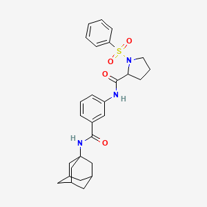 N-{3-[(1-adamantylamino)carbonyl]phenyl}-1-(phenylsulfonyl)prolinamide