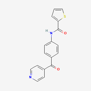 molecular formula C17H12N2O2S B11076637 N-[4-(pyridine-4-carbonyl)phenyl]thiophene-2-carboxamide 