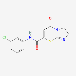 N-(3-chlorophenyl)-5-oxo-2,3-dihydro-5H-imidazo[2,1-b][1,3]thiazine-7-carboxamide