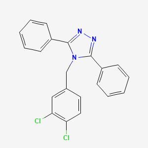 molecular formula C21H15Cl2N3 B11076664 4-(3,4-dichlorobenzyl)-3,5-diphenyl-4H-1,2,4-triazole 