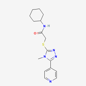 N-Cyclohexyl-2-(4-methyl-5-pyridin-4-yl-4H-[1,2,4]triazol-3-ylsulfanyl)-acetamide