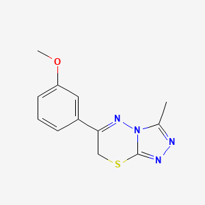 molecular formula C12H12N4OS B11076678 6-(3-methoxyphenyl)-3-methyl-7H-[1,2,4]triazolo[3,4-b][1,3,4]thiadiazine 