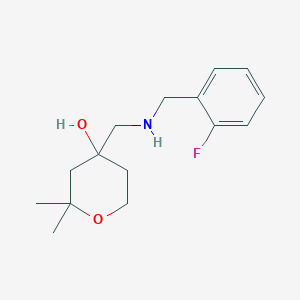 4-{[(2-fluorobenzyl)amino]methyl}-2,2-dimethyltetrahydro-2H-pyran-4-ol