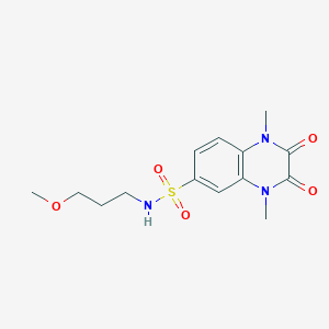 N-(3-methoxypropyl)-1,4-dimethyl-2,3-dioxo-1,2,3,4-tetrahydroquinoxaline-6-sulfonamide