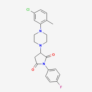 3-[4-(5-Chloro-2-methylphenyl)piperazin-1-yl]-1-(4-fluorophenyl)pyrrolidine-2,5-dione