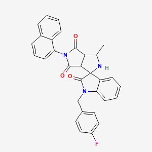 1-(4-Fluorobenzyl)-3'-methyl-5'-(1-naphthyl)-3A',6A'-dihydro-2'H-spiro[indole-3,1'-pyrrolo[3,4-C]pyrrole]-2,4',6'(1H,3'H,5'H)-trione