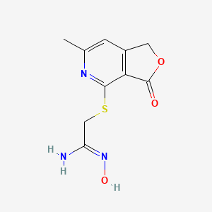 (1Z)-N'-hydroxy-2-[(6-methyl-3-oxo-1,3-dihydrofuro[3,4-c]pyridin-4-yl)sulfanyl]ethanimidamide