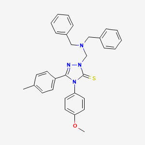 2-[(dibenzylamino)methyl]-4-(4-methoxyphenyl)-5-(4-methylphenyl)-2,4-dihydro-3H-1,2,4-triazole-3-thione