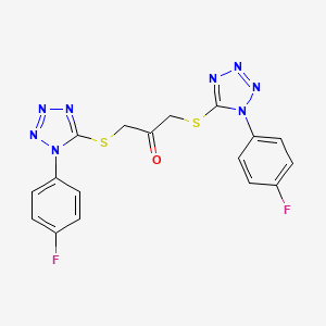 1,3-bis{[1-(4-fluorophenyl)-1H-tetrazol-5-yl]sulfanyl}propan-2-one