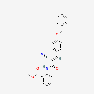 methyl 2-{[(2E)-2-cyano-3-{4-[(4-methylbenzyl)oxy]phenyl}prop-2-enoyl]amino}benzoate