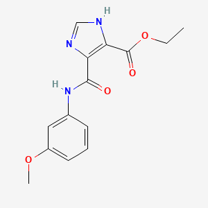 ethyl 4-[(3-methoxyphenyl)carbamoyl]-1H-imidazole-5-carboxylate