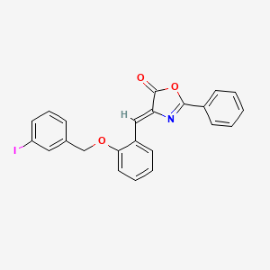 (4Z)-4-{2-[(3-iodobenzyl)oxy]benzylidene}-2-phenyl-1,3-oxazol-5(4H)-one