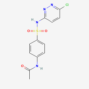 molecular formula C12H11ClN4O3S B11076933 N-{4-[(6-chloropyridazin-3-yl)sulfamoyl]phenyl}acetamide 