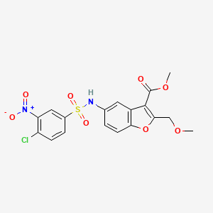 Methyl 5-{[(4-chloro-3-nitrophenyl)sulfonyl]amino}-2-(methoxymethyl)-1-benzofuran-3-carboxylate