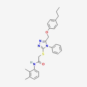 N-(2,3-dimethylphenyl)-2-({4-phenyl-5-[(4-propylphenoxy)methyl]-4H-1,2,4-triazol-3-yl}sulfanyl)acetamide