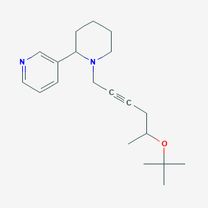 molecular formula C20H30N2O B11077011 3-[1-(5-Tert-butoxyhex-2-yn-1-yl)piperidin-2-yl]pyridine 