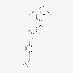 N'-[(E)-(3,4,5-trimethoxyphenyl)methylidene]-2-[4-(2,4,4-trimethylpentan-2-yl)phenoxy]acetohydrazide