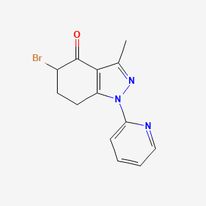 5-bromo-3-methyl-1-pyridin-2-yl-1,5,6,7-tetrahydro-4H-indazol-4-one