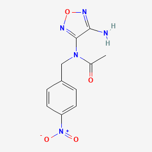 molecular formula C11H11N5O4 B11077092 N-(4-Amino-1,2,5-oxadiazol-3-yl)-N-(4-nitrobenzyl)acetamide 