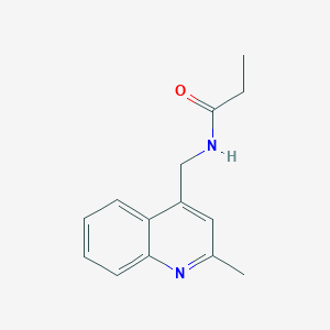 molecular formula C14H16N2O B11077103 N-[(2-methylquinolin-4-yl)methyl]propanamide 