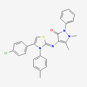 4-{[4-(4-Chlorophenyl)-3-(4-methylphenyl)-1,3-thiazol-2(3H)-yliden]amino}-1,5-dimethyl-2-phenyl-1,2-dihydro-3H-pyrazol-3-one