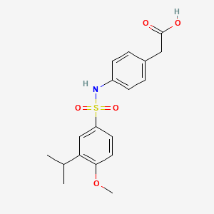 [4-({[4-Methoxy-3-(propan-2-yl)phenyl]sulfonyl}amino)phenyl]acetic acid