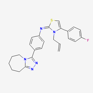 N-[(2E)-4-(4-fluorophenyl)-3-(prop-2-en-1-yl)-1,3-thiazol-2(3H)-ylidene]-4-(6,7,8,9-tetrahydro-5H-[1,2,4]triazolo[4,3-a]azepin-3-yl)aniline