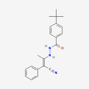 4-tert-butyl-N'-[(1Z)-1-cyano-1-phenylprop-1-en-2-yl]benzohydrazide