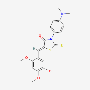 (5Z)-3-[4-(dimethylamino)phenyl]-2-thioxo-5-(2,4,5-trimethoxybenzylidene)-1,3-thiazolidin-4-one