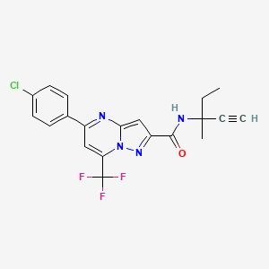 molecular formula C20H16ClF3N4O B11077210 5-(4-chlorophenyl)-N-(3-methylpent-1-yn-3-yl)-7-(trifluoromethyl)pyrazolo[1,5-a]pyrimidine-2-carboxamide 