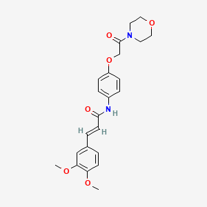 molecular formula C23H26N2O6 B11077213 (2E)-3-(3,4-dimethoxyphenyl)-N-{4-[2-(morpholin-4-yl)-2-oxoethoxy]phenyl}prop-2-enamide 