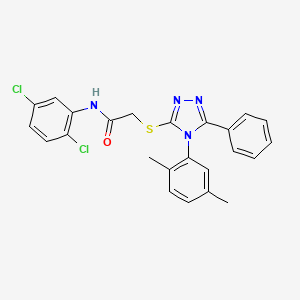 N-(2,5-dichlorophenyl)-2-{[4-(2,5-dimethylphenyl)-5-phenyl-4H-1,2,4-triazol-3-yl]sulfanyl}acetamide