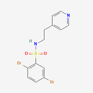 2,5-dibromo-N-[2-(pyridin-4-yl)ethyl]benzenesulfonamide