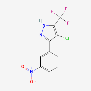 4-chloro-5-(3-nitrophenyl)-3-(trifluoromethyl)-1H-pyrazole