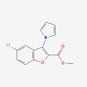 5-Chloro-3-pyrrol-1-yl-benzofuran-2-carboxylic acid methyl ester