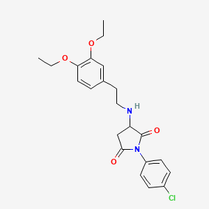 1-(4-Chlorophenyl)-3-{[2-(3,4-diethoxyphenyl)ethyl]amino}pyrrolidine-2,5-dione