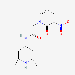 molecular formula C16H24N4O4 B11077360 2-(3-nitro-2-oxopyridin-1(2H)-yl)-N-(2,2,6,6-tetramethylpiperidin-4-yl)acetamide 