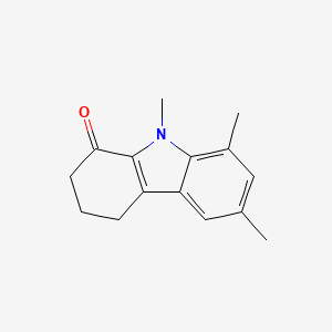 molecular formula C15H17NO B11077441 6,8,9-trimethyl-2,3,4,9-tetrahydro-1H-carbazol-1-one 