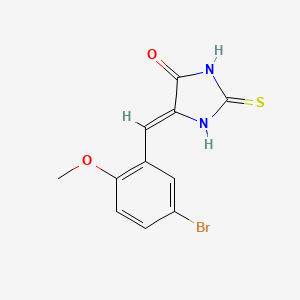 molecular formula C11H9BrN2O2S B11077459 (5Z)-5-(5-bromo-2-methoxybenzylidene)-2-thioxoimidazolidin-4-one 