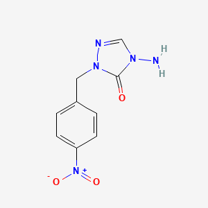 molecular formula C9H9N5O3 B11077465 4-amino-2-(4-nitrobenzyl)-2,4-dihydro-3H-1,2,4-triazol-3-one 