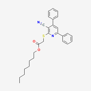 molecular formula C28H30N2O2S B11077563 Octyl [(3-cyano-4,6-diphenylpyridin-2-yl)sulfanyl]acetate 